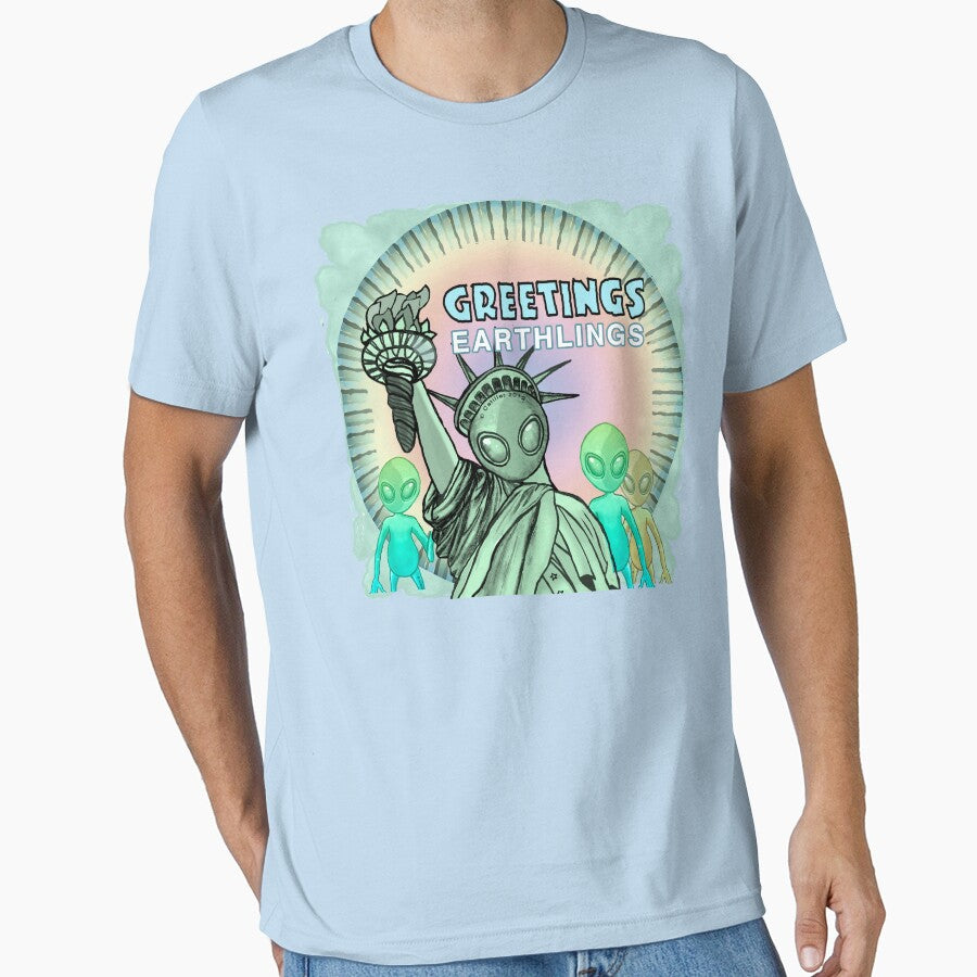 Greetings Aliens by artmuvz T-Shirts, Hoodie, Sweatshirt | BlankRebels.com (Image 1)