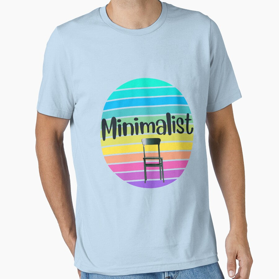 Vintage Rainbow Sunset Minimalist Simple Lifestyle Single Chair by silviaol T-Shirts, Hoodie, Sweatshirt (Image 1)