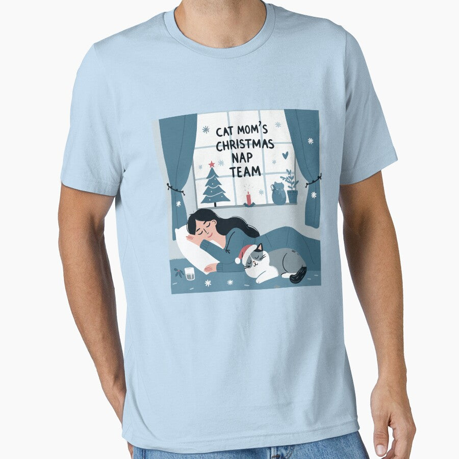 Cat Mom’s Christmas Nap Team – Holiday Introvert Tee by denissmartin2020 .