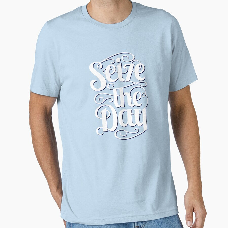 Seize The Day - Typography Art T shirt by VomHaus Hoodie, Sweatshirt | BlankRebels.com (Image 1)