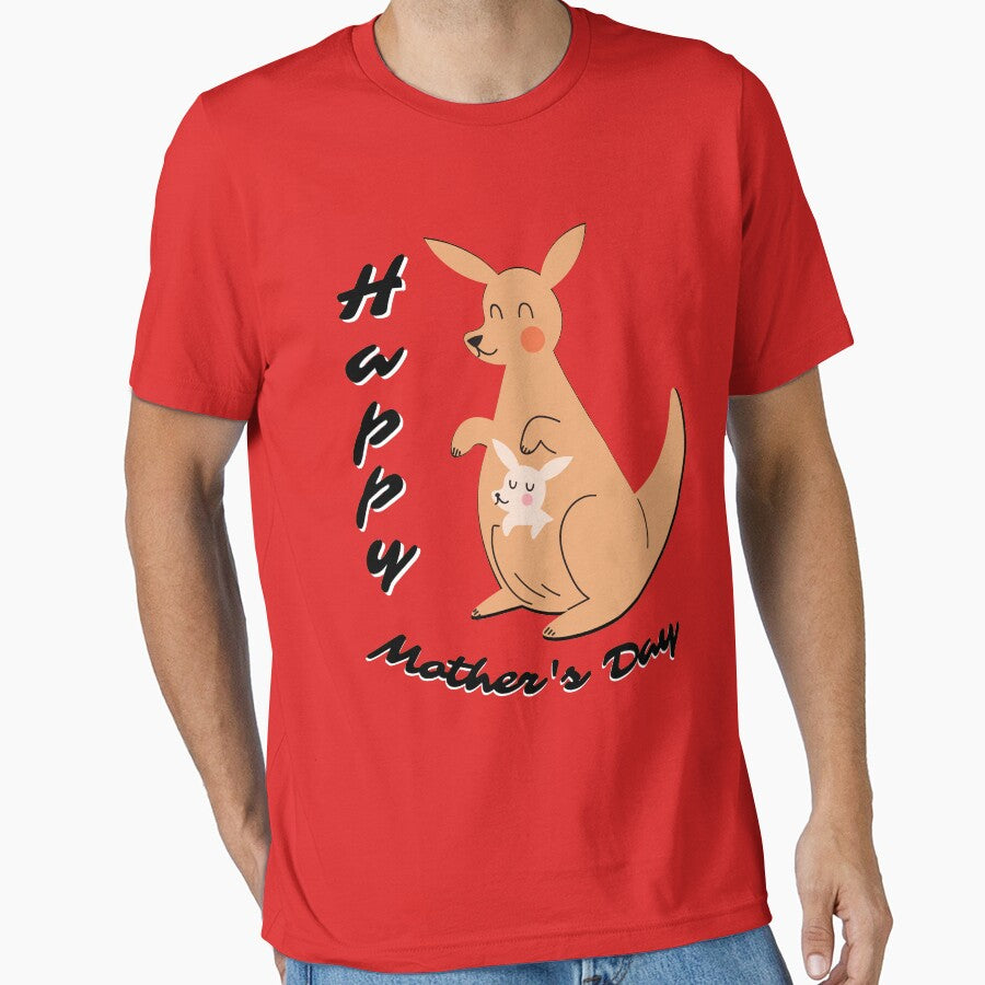 Kangaroo Mom and cub | Mother's Day by pod-plus-plus T-Shirts, Hoodie, Sweatshirt | BlankRebels.com (Image 1)