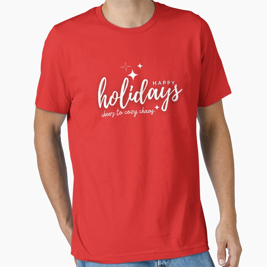 Happy Holidays Cheers to Cozy Chaos by WarmlyGreetings T-Shirts, Hoodie, Sweatshirt | BlankRebels.com (Image 1)