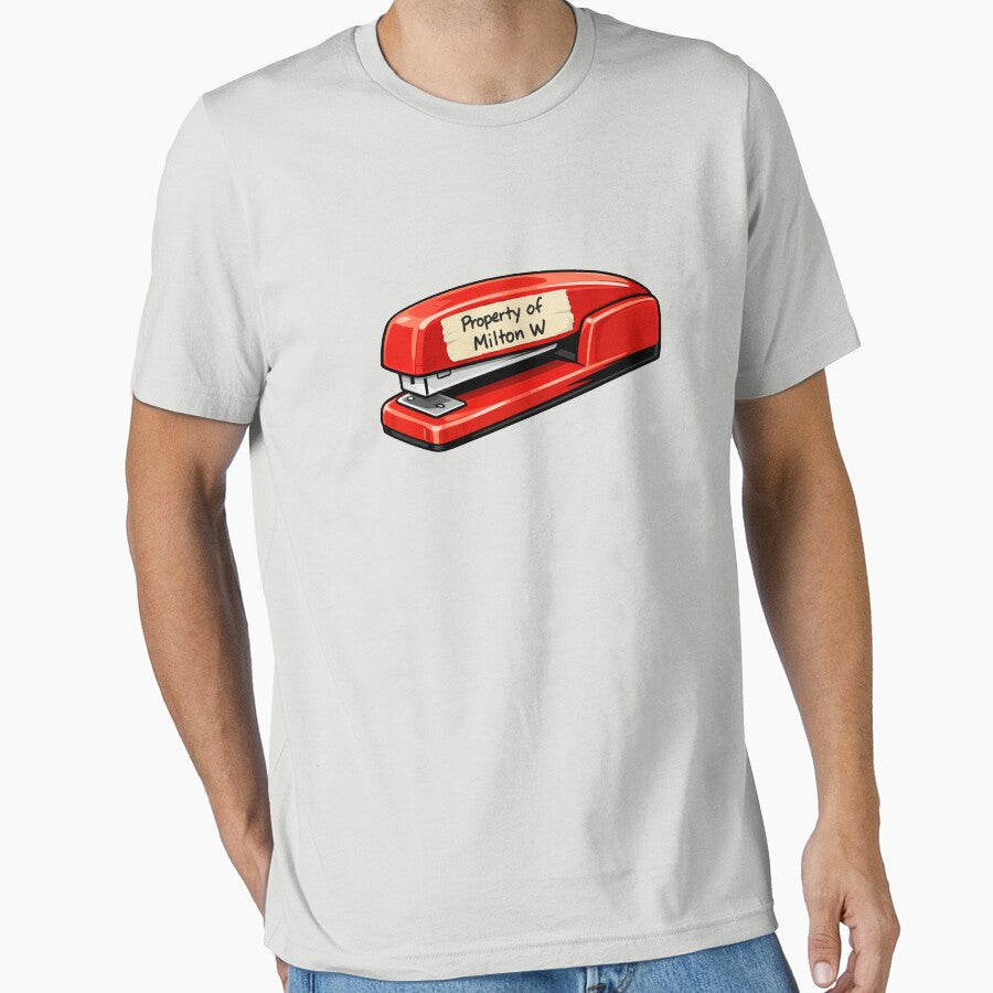 Property of Milton W Red Stapler – Minimal Office Humor Design by Forged in the Warp T-Shirts, Hoodie, Sweatshirt (Image 1)
