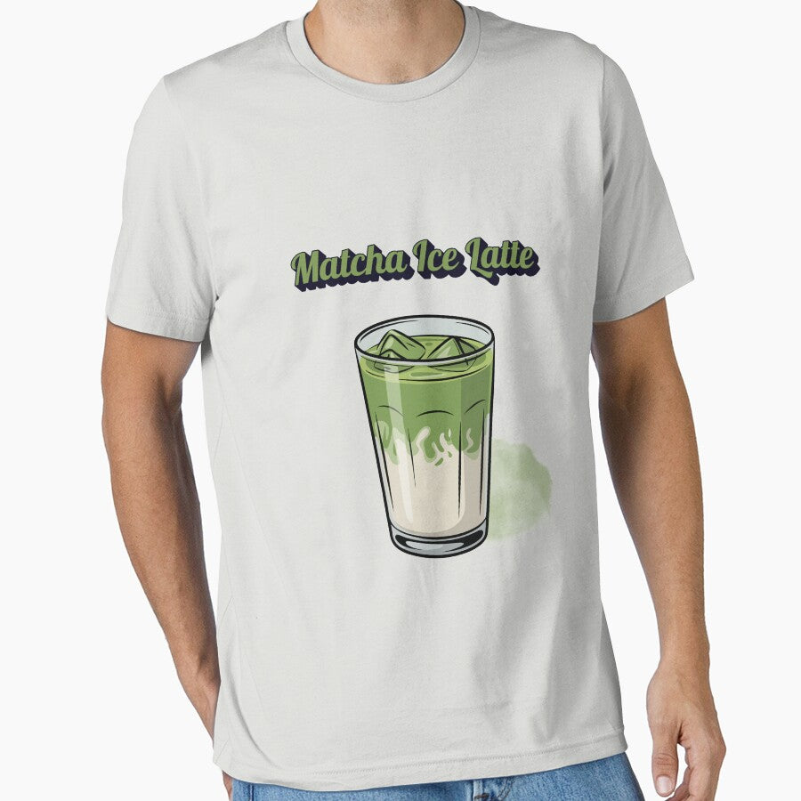 Matcha Ice Latte – Café Style Matcha Shirt by Kasad Hoodie, Sweatshirt | BlankRebels.com (Image 1)