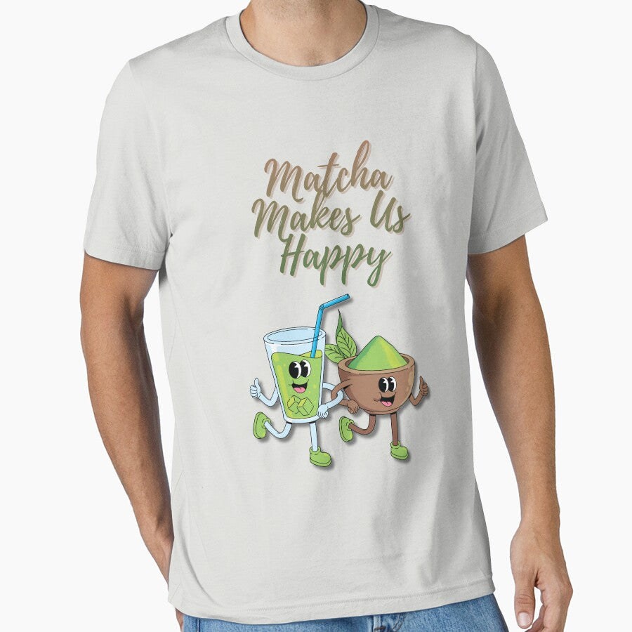 Matcha Makes Us Happy – Cute Matcha Shirt by Kasad