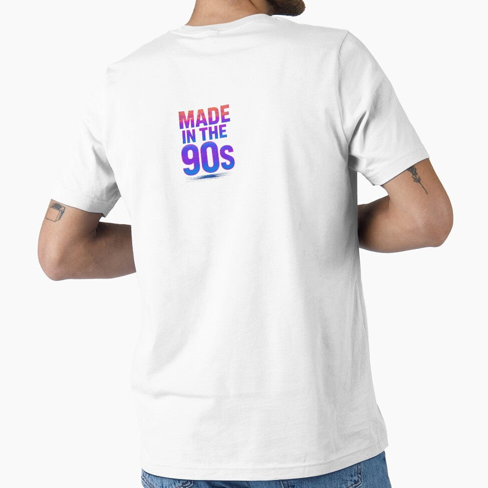Made In The 90's | Retro Vintage Text Design by Gurjeetpixelart T-Shirts, Hoodie, Sweatshirt | BlankRebels.com (Image 1)