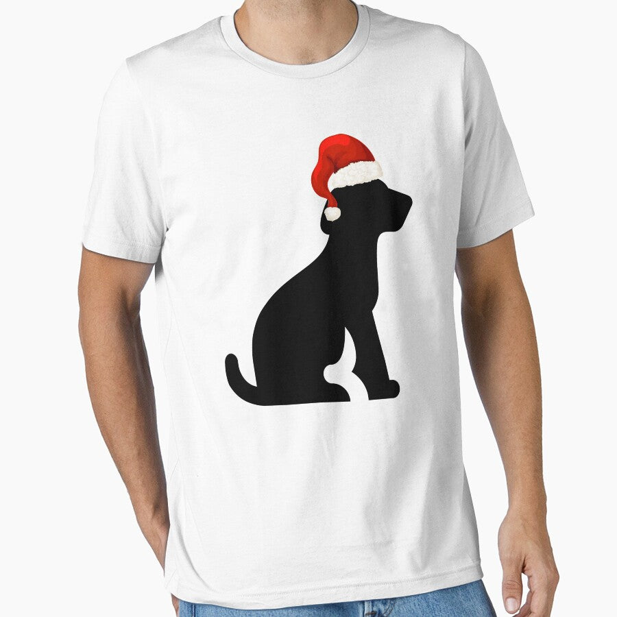 Black Dog In A Christmas Hat by Bend-The-Trendd T-Shirts, Hoodie, Sweatshirt | BlankRebels.com (Image 1)