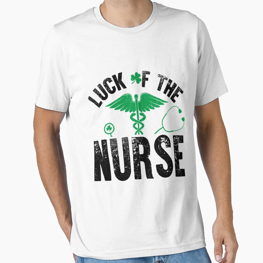 Luck Of the Nurse St. Patrick's Holiday White T-Shirts by q4success Hoodie, Sweatshirt | BlankRebels.com (Image 1)
