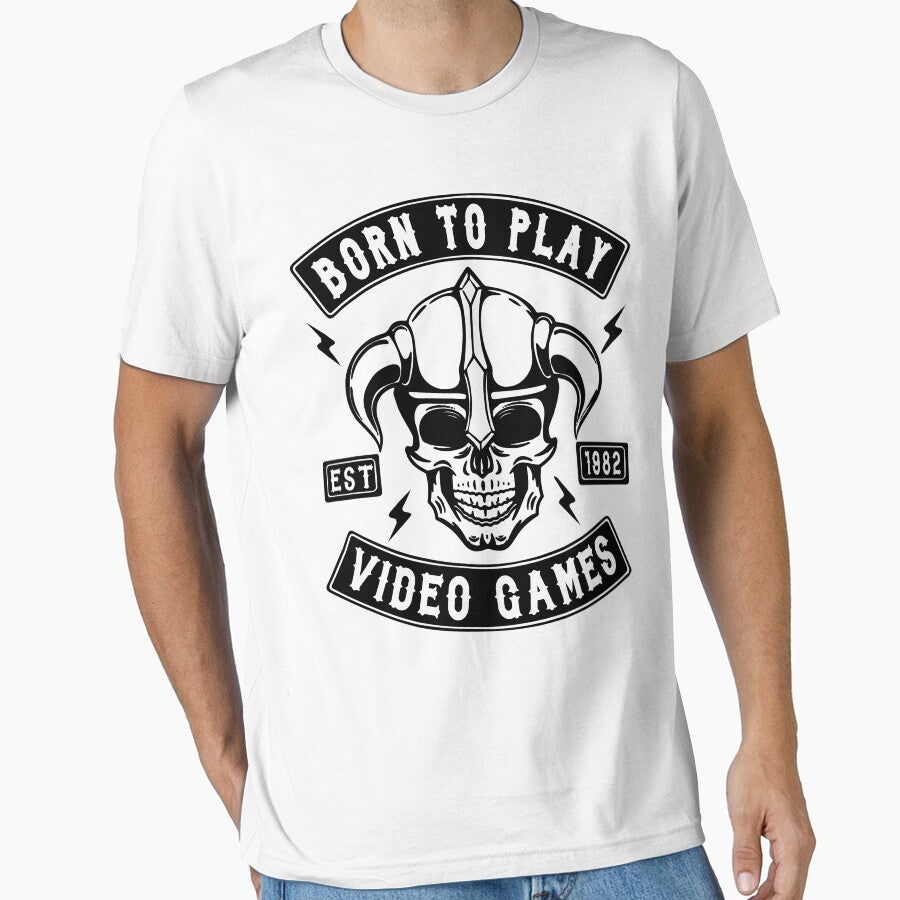 GAMER - BORN TO PLAY VIDEO GAMES by ShirtWreck T-Shirts, Hoodie, Sweatshirt | BlankRebels.com (Image 1)