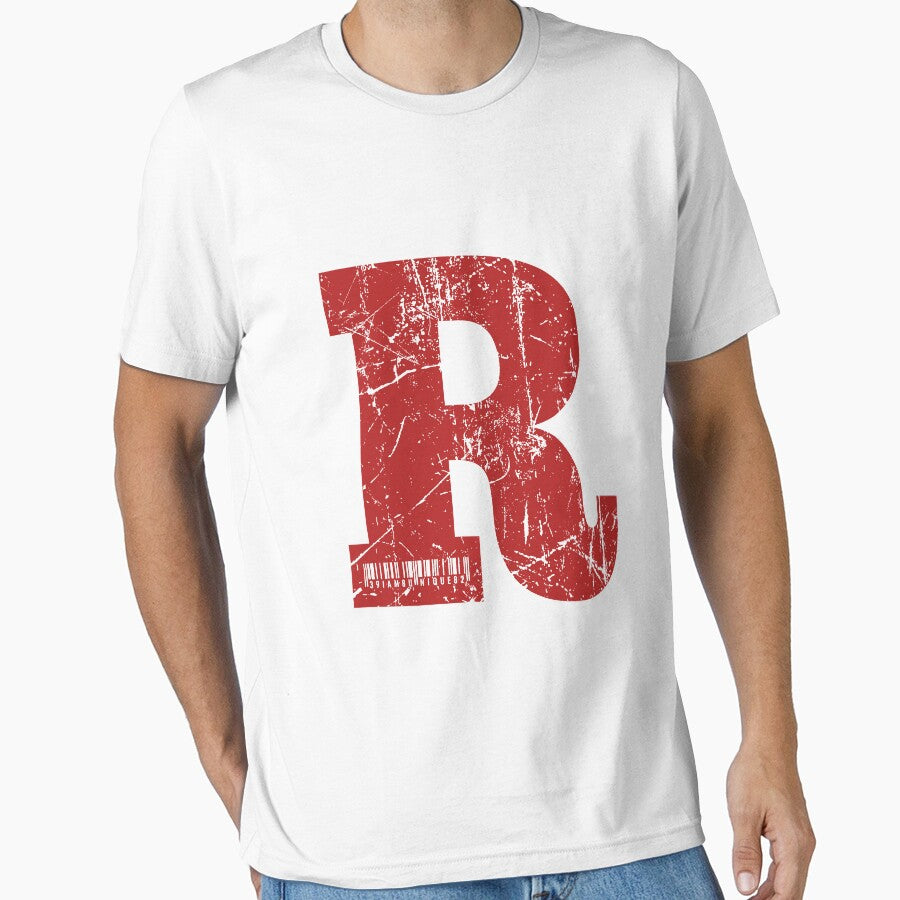 Red Grunge Monogram Letter "R" I Am Unique by SunnyStreet T-Shirts, Hoodie, Sweatshirt | BlankRebels.com (Image 1)