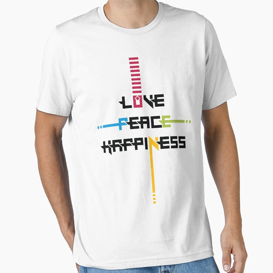 Love Peace Happiness typography design by navitalidesign T-Shirts, Hoodie, Sweatshirt | BlankRebels.com (Image 1)