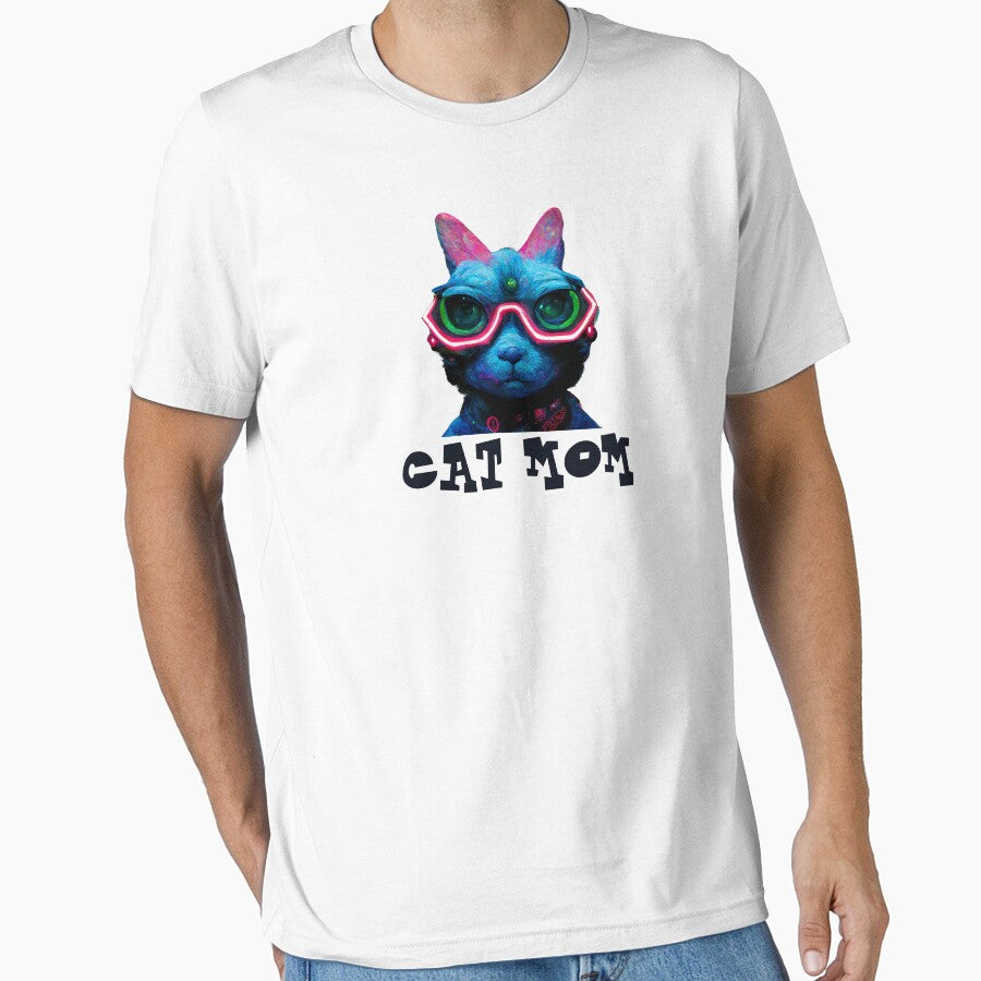 funky neon cat dad aesthetic by cocomelon168 T-Shirts, Hoodie, Sweatshirt | BlankRebels.com (Image 1)