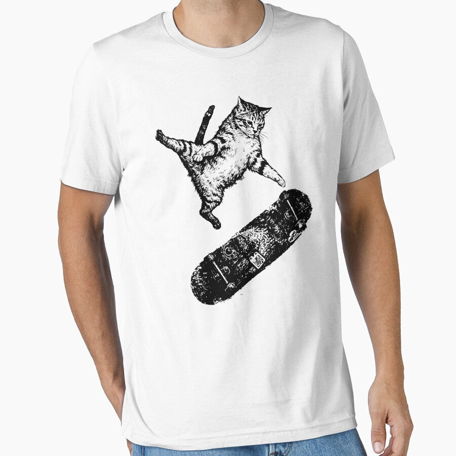 Retro Skateboard Cat Funnyn Cat Vintage by will freed18 T-Shirts, Hoodie, Sweatshirt | BlankRebels.com (Image 1)