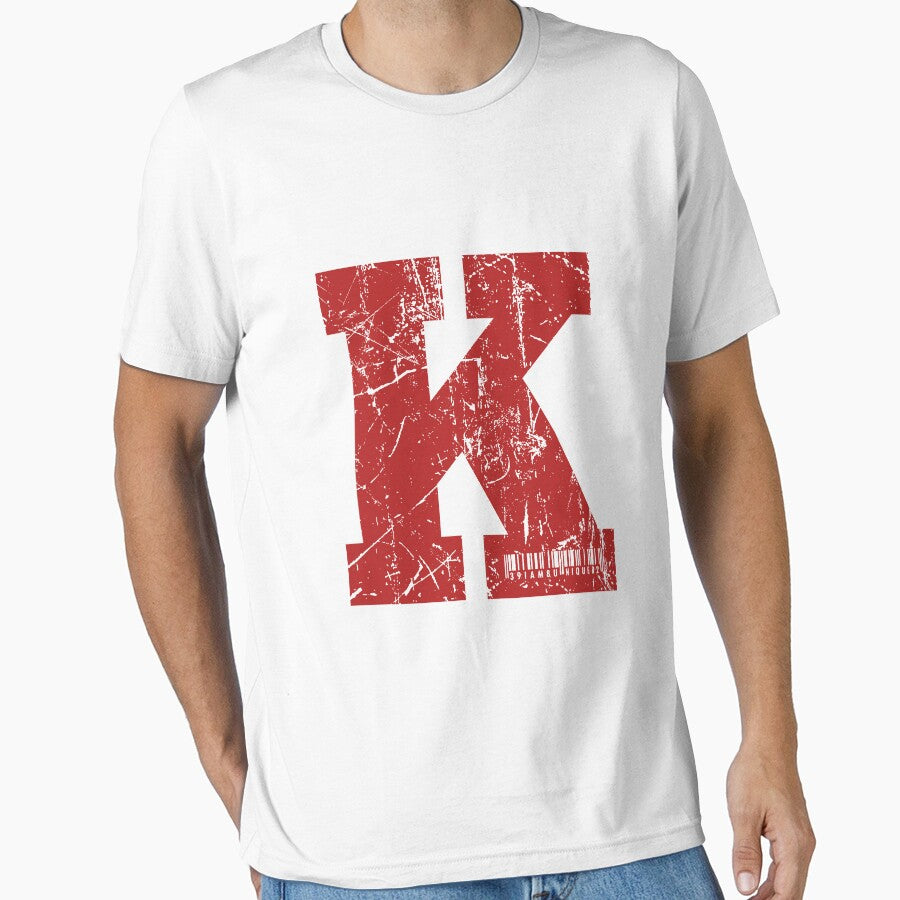 Red Grunge Monogram Letter "K" I Am Unique by SunnyStreet T-Shirts, Hoodie, Sweatshirt | BlankRebels.com (Image 1)