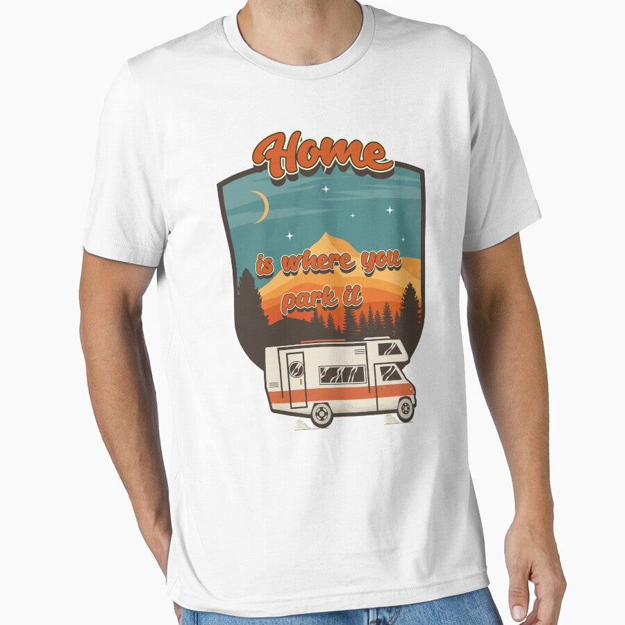 Home is where you park it, RV Camping Life vintage funny quote, funny retro RV camping by HomeCoquette... (Image 1)