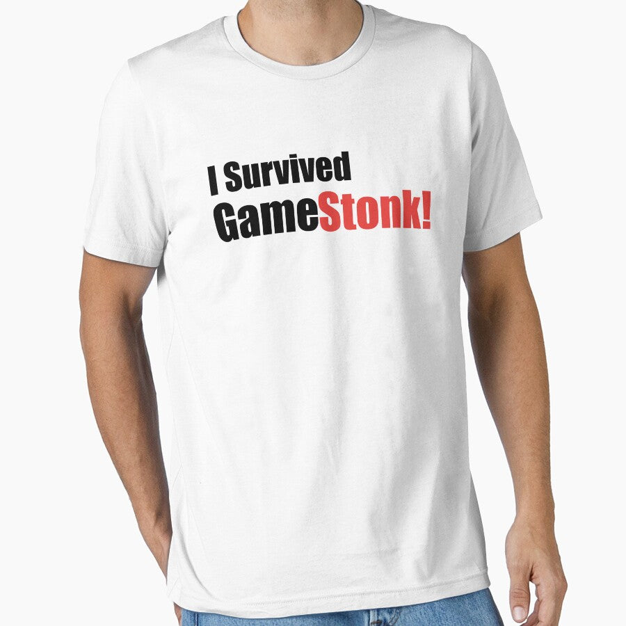 I Survived GAMESTONK! Funny Text Based 2021 Stock Market Short Sale & Social Media Quote Humor by ZEROXCOOL... (Image 1)