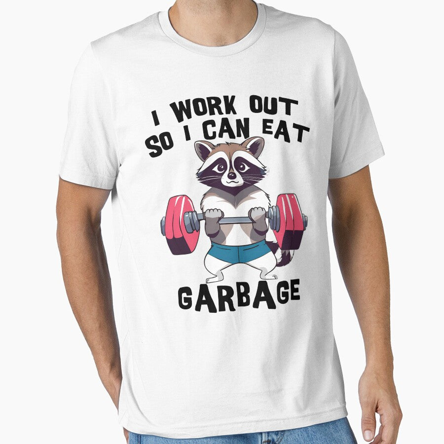 I Workout So I Can Eat Garbage Funny Saying by Charmode T-Shirts, Hoodie, Sweatshirt | BlankRebels.com (Image 1)