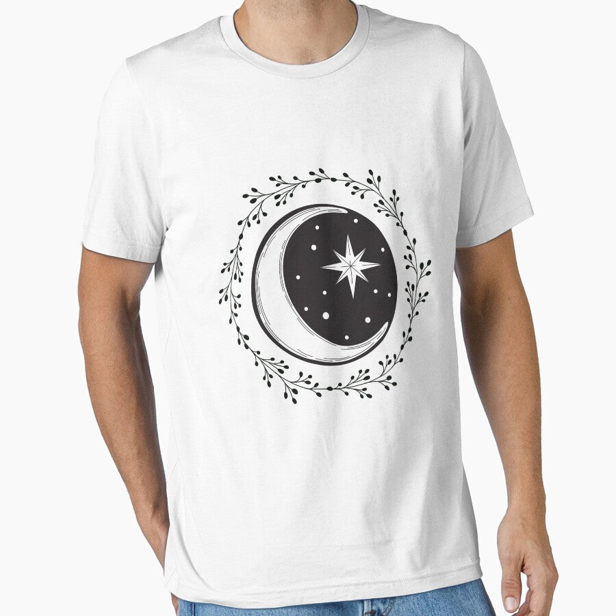 CELESTIAL CRESCENT BOHO MOON AND STARS SPIRITUAL DESIGN by eachside-nik T-Shirts, Hoodie, Sweatshirt (Image 1)