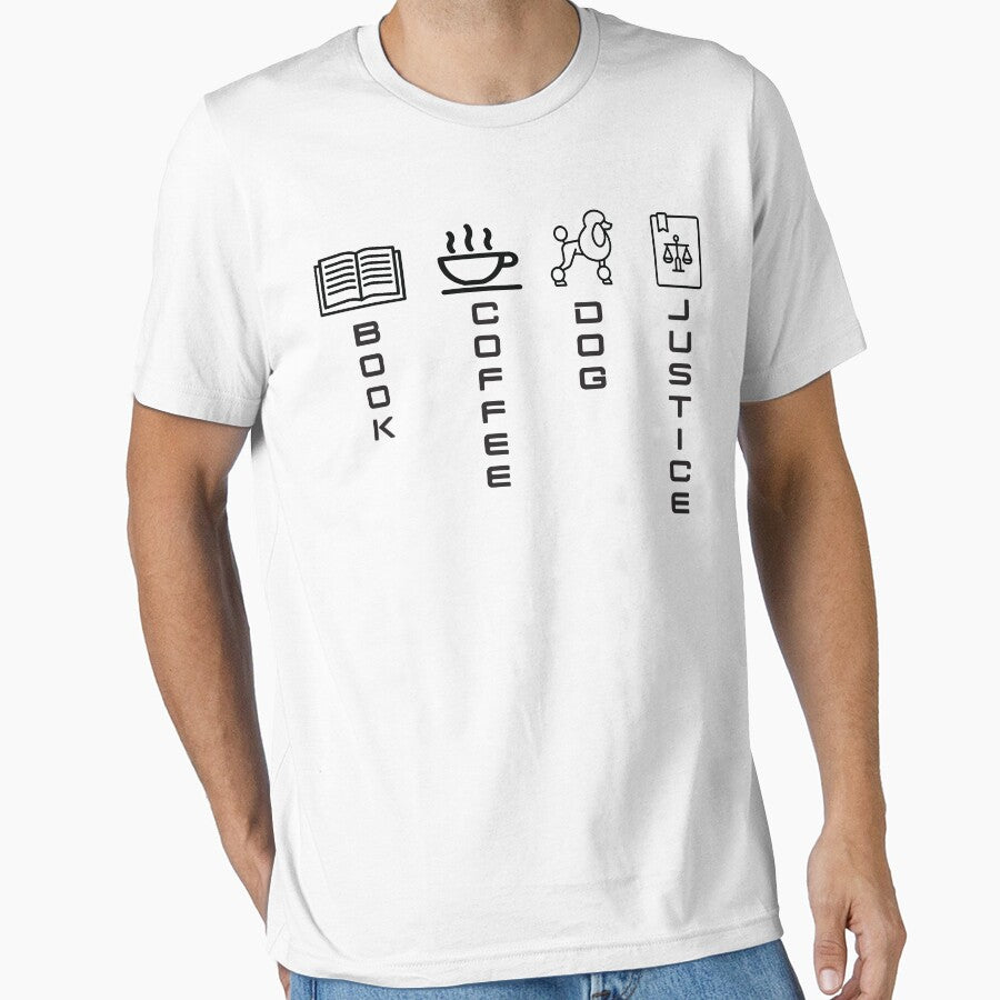 Books And Coffee And Dog And Social Justice Essential by Luxury style brand T-Shirts, Hoodie, Sweatshirt (Image 1)
