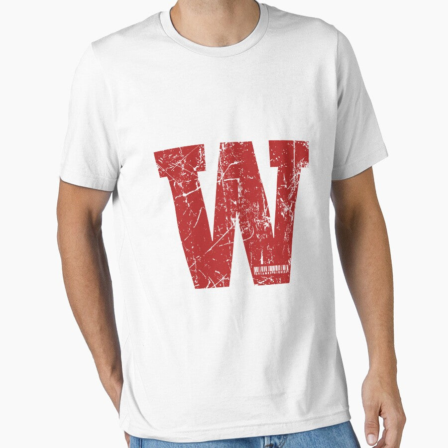 Red Grunge Monogram Letter "W" I Am Unique by SunnyStreet T-Shirts, Hoodie, Sweatshirt | BlankRebels.com (Image 1)