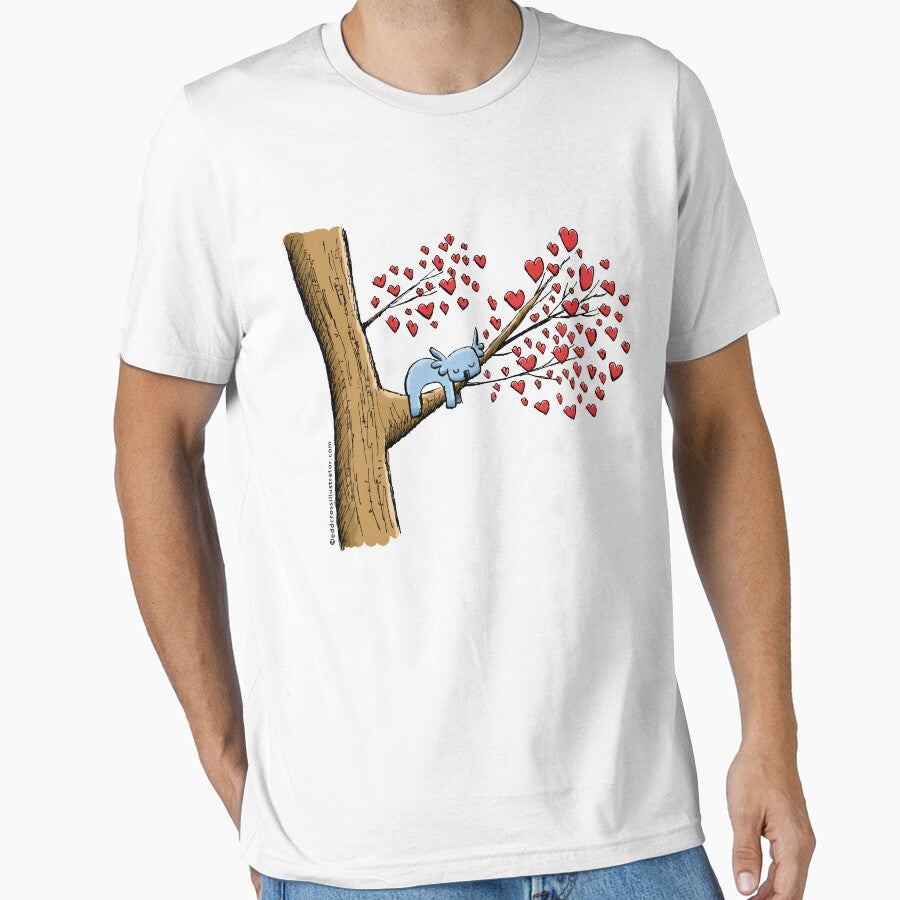 Cute Sleeping Koala on Tree with Hearts by eddcross T-Shirts, Hoodie, Sweatshirt | BlankRebels.com (Image 1)
