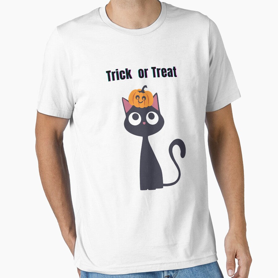 Trick or Treat Cat,  Halloween Pumpkin Design by StillOdd T-Shirts, Hoodie, Sweatshirt | BlankRebels.com (Image 1)