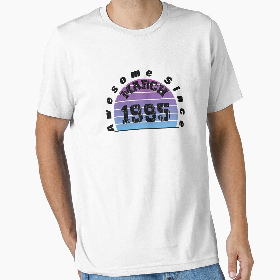 AWESOME SINCE MARCH 1995 27TH BIRTHDAY by LunarVision T-Shirts, Hoodie, Sweatshirt | BlankRebels.com (Image 1)