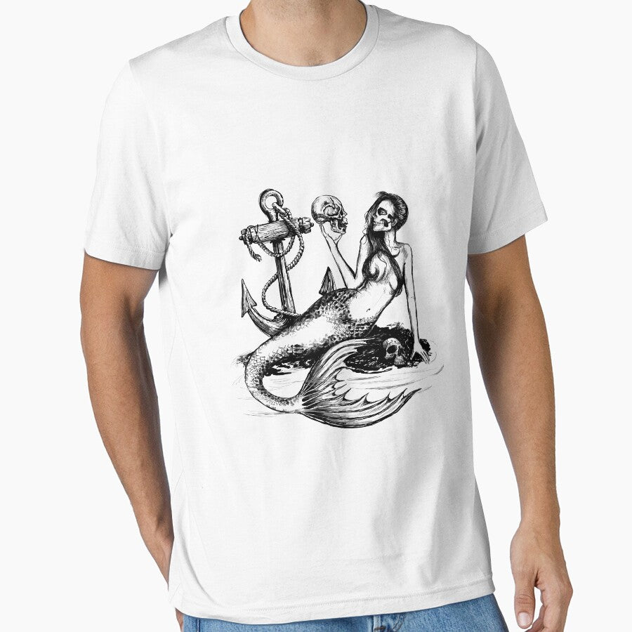 Gothic Mermaid Skull Design by GraphicRhythm T-Shirts, Hoodie, Sweatshirt | BlankRebels.com (Image 1)