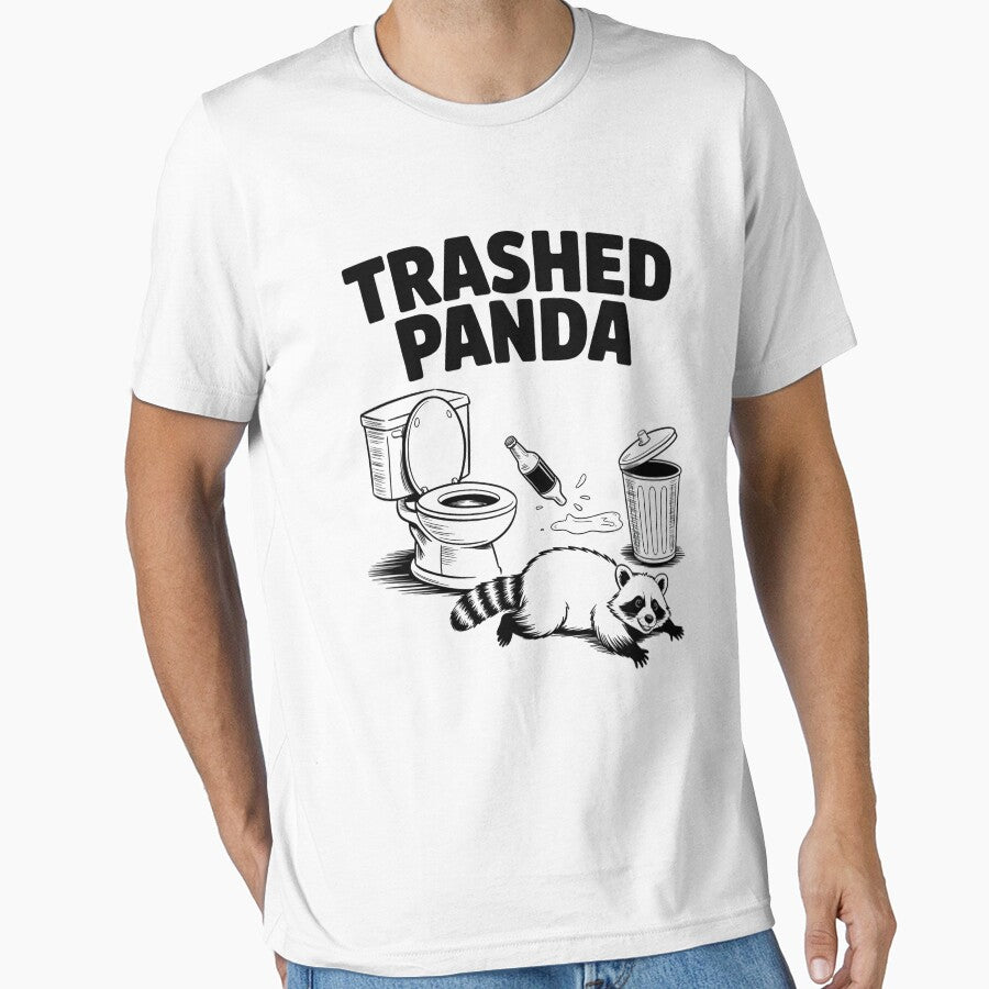 Trashed Panda Drunk Racoon by DianaStantzo T-Shirts, Hoodie, Sweatshirt | BlankRebels.com (Image 1)