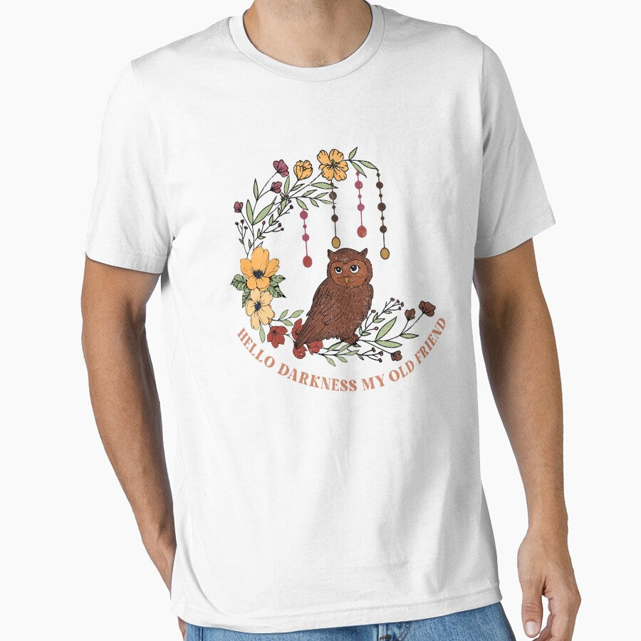 Hello Darkness My Old Friend Funny Owl Halloween by Bemumd-art T-Shirts, Hoodie, Sweatshirt | BlankRebels.com (Image 1)