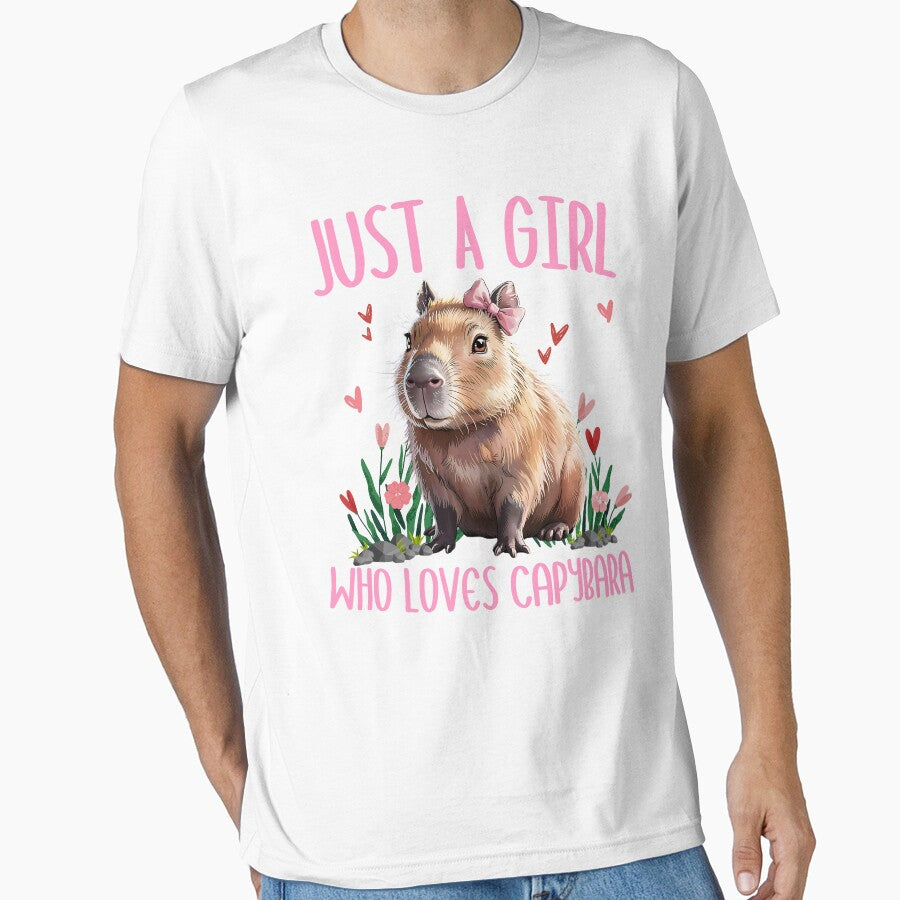Just A Girl Who Loves Capybara - Kawaii Capybara Chibi by thebest-2studio T-Shirts, Hoodie, Sweatshirt (Image 1)