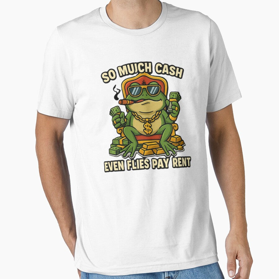 Rich Frog Meme – So Much Cash Even Flies Pay Rent by OxiSkor T-Shirts, Hoodie, Sweatshirt | BlankRebels.com (Image 1)