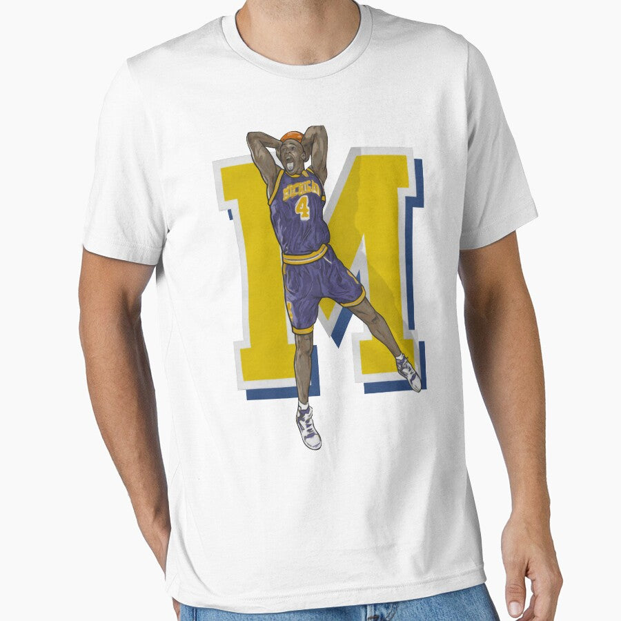Vintage Michigan Basketball Fab 5 Chris Webber by MiloRogiras T-Shirts, Hoodie, Sweatshirt | BlankRebels.com (Image 1)