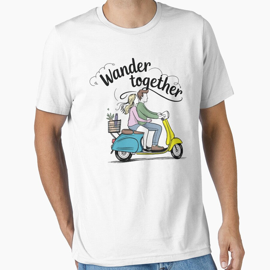 Wander Together Romantic Scooter Ride by PrintMastery T-Shirts, Hoodie, Sweatshirt | BlankRebels.com (Image 1)