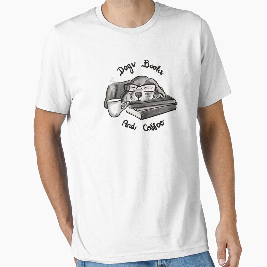 Dogs books and coffee by Anastasia Toska T-Shirts, Hoodie, Sweatshirt | BlankRebels.com (Image 1)