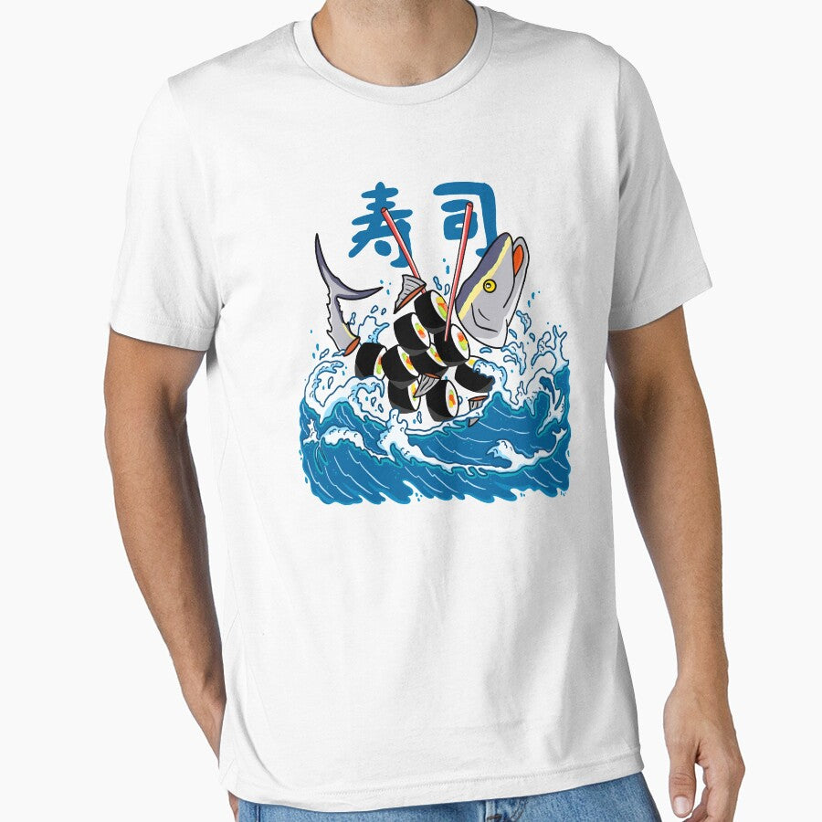 Tuna Sushi in the Wave by Kimprut T-Shirts, Hoodie, Sweatshirt | BlankRebels.com (Image 1)