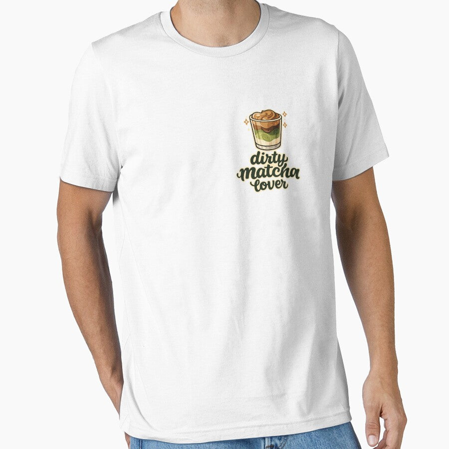 Dirty Matcha Lover Aesthetic Latte Coffee Design Sticker by RedCircleArt T-Shirts, Hoodie, Sweatshirt (Image 1)