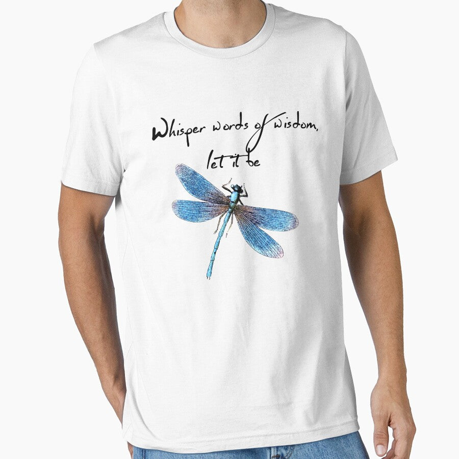 Whisper Words Of Wisdom Let It Be Hippie Dragonfly by NickRadin T-Shirts, Hoodie, Sweatshirt | BlankRebels.com (Image 1)