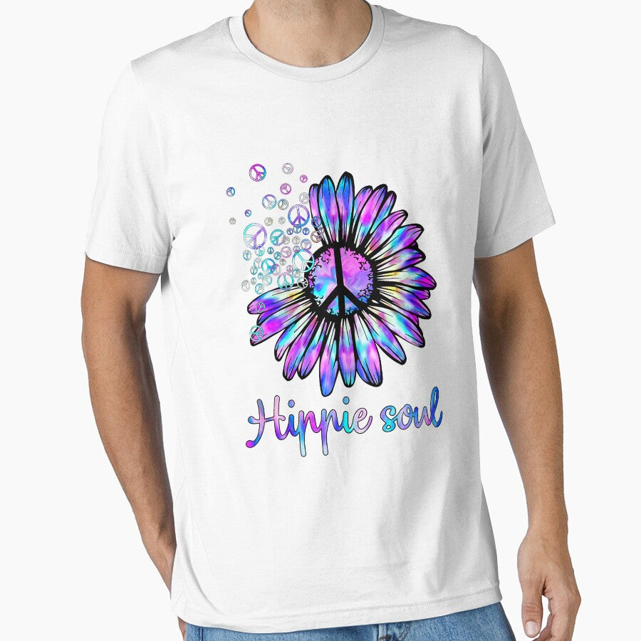 Hippie Soul Psychedelic Daisy Peace Sign by shannange T-Shirts, Hoodie, Sweatshirt | BlankRebels.com (Image 1)
