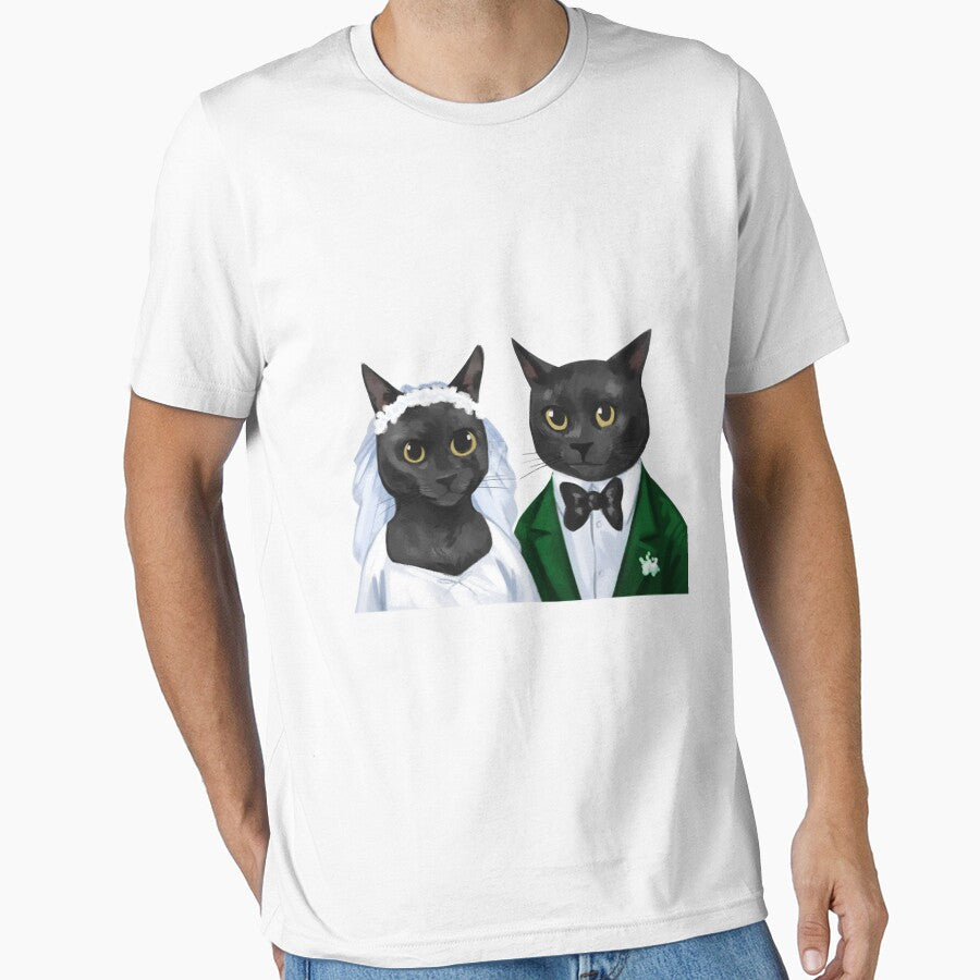 Funny Just Married Couple Cat Lover Cat Couple, Married Couple by PoojaSami T-Shirts, Hoodie, Sweatshirt (Image 1)