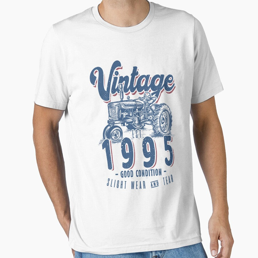 Vintage Tractor Farmer Birthday Born In 1995 by JRRTs T-Shirts, Hoodie, Sweatshirt | BlankRebels.com (Image 1)