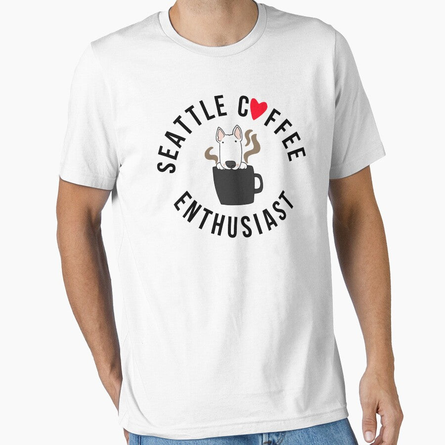 Seattle Coffee Enthusiast Dog Lover by Mompreneur and Daughter T-Shirts, Hoodie, Sweatshirt | BlankRebels.com (Image 1)