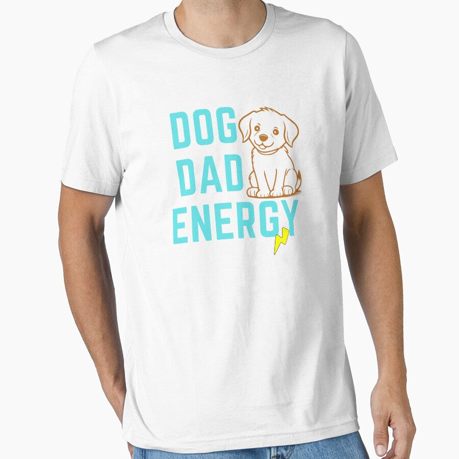 Dog Dad Energy | Funny Dog Lover Quote for Men by bilal sibgui