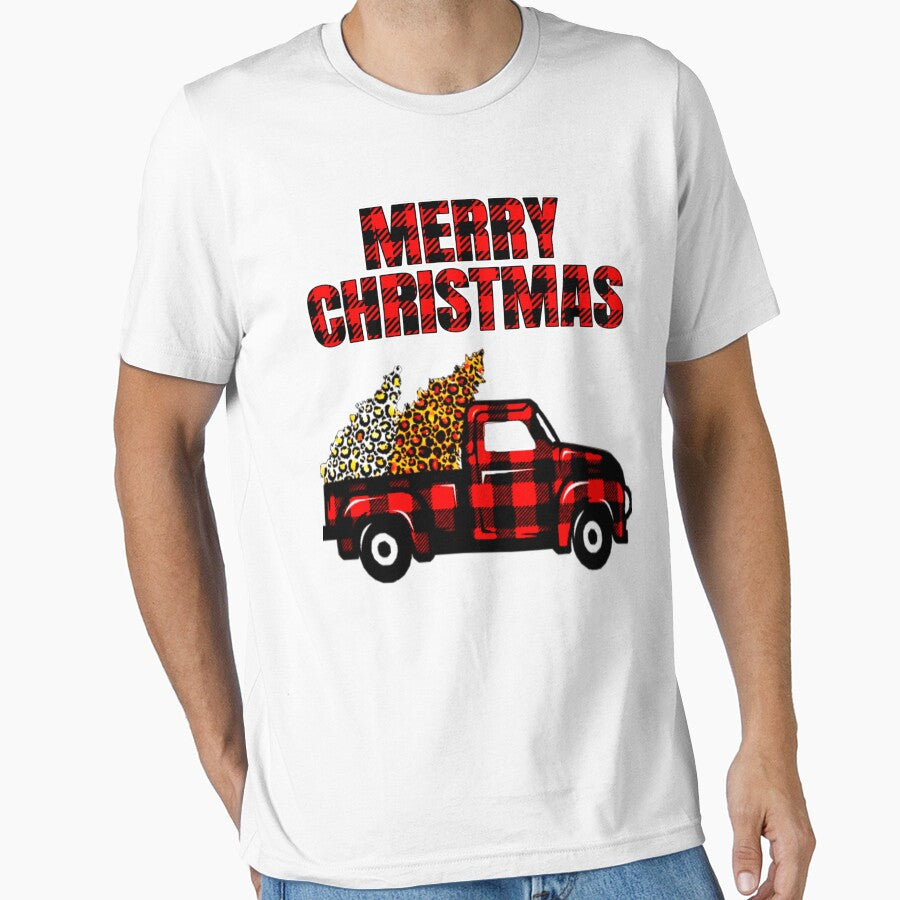 Buffalo Plaid Merry Christmas Truck and Trees by RaglanRose T-Shirts, Hoodie, Sweatshirt | BlankRebels.com (Image 1)