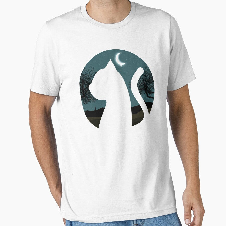 Landscape Pattern Cat Silhouette Funny Cat Pictures T-Shirts, Hoodie, Sweatshirt