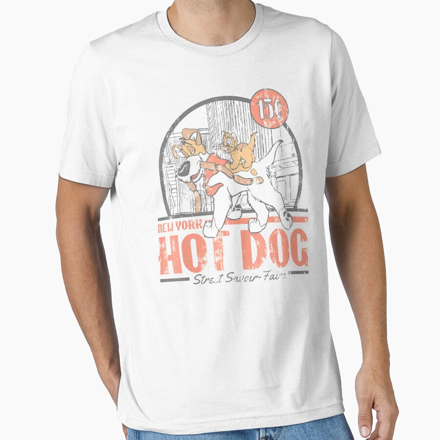 Oliver & Company New York Hot Dog Poster by JWArtStudio T-Shirts, Hoodie, Sweatshirt | BlankRebels.com (Image 1)