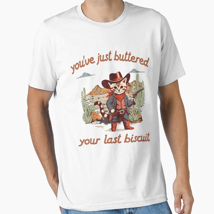 You've Just Buttered Your Last Biscuit Cat Cowboy by Nebulina T-Shirts, Hoodie, Sweatshirt | BlankRebels.com (Image 1)
