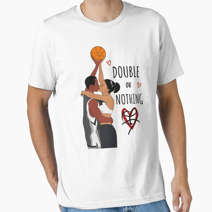 Couple Black Basketball I Love You Double Or Nothing by Teapot-art T-Shirts, Hoodie, Sweatshirt | BlankRebels.com (Image 1)
