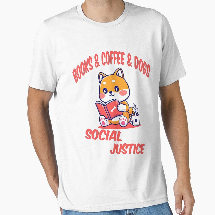 books and coffee and dogs and social justice by nancyyord T-Shirts, Hoodie, Sweatshirt | BlankRebels.com (Image 1)