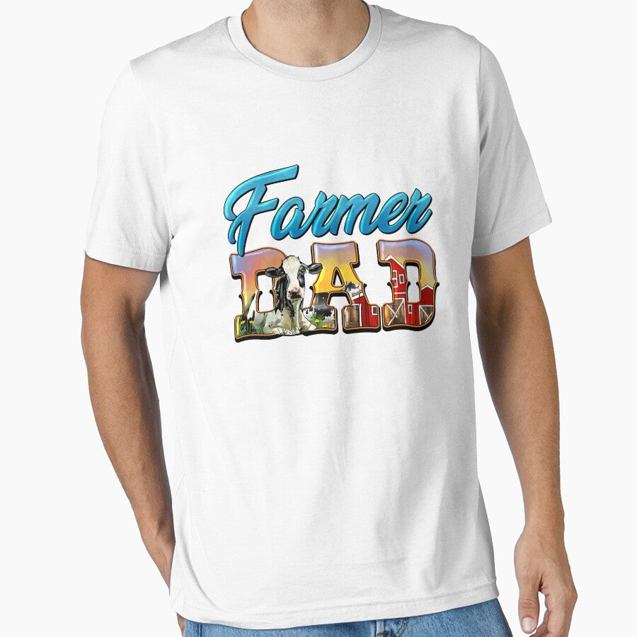Western Farmer Dad Father's Day Cow Farm Dad Life by Symbolic1 T-Shirts, Hoodie, Sweatshirt | BlankRebels.com (Image 1)